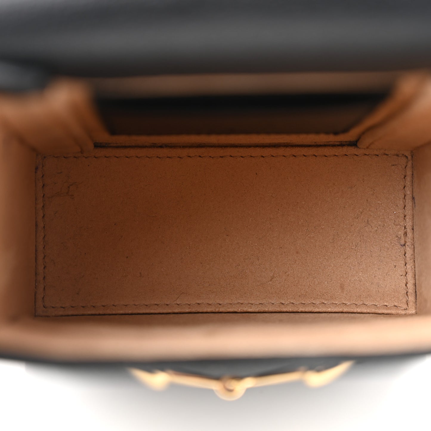 Dollar Calfskin Vertical Horsebit 1955 Crossbody Bag Black