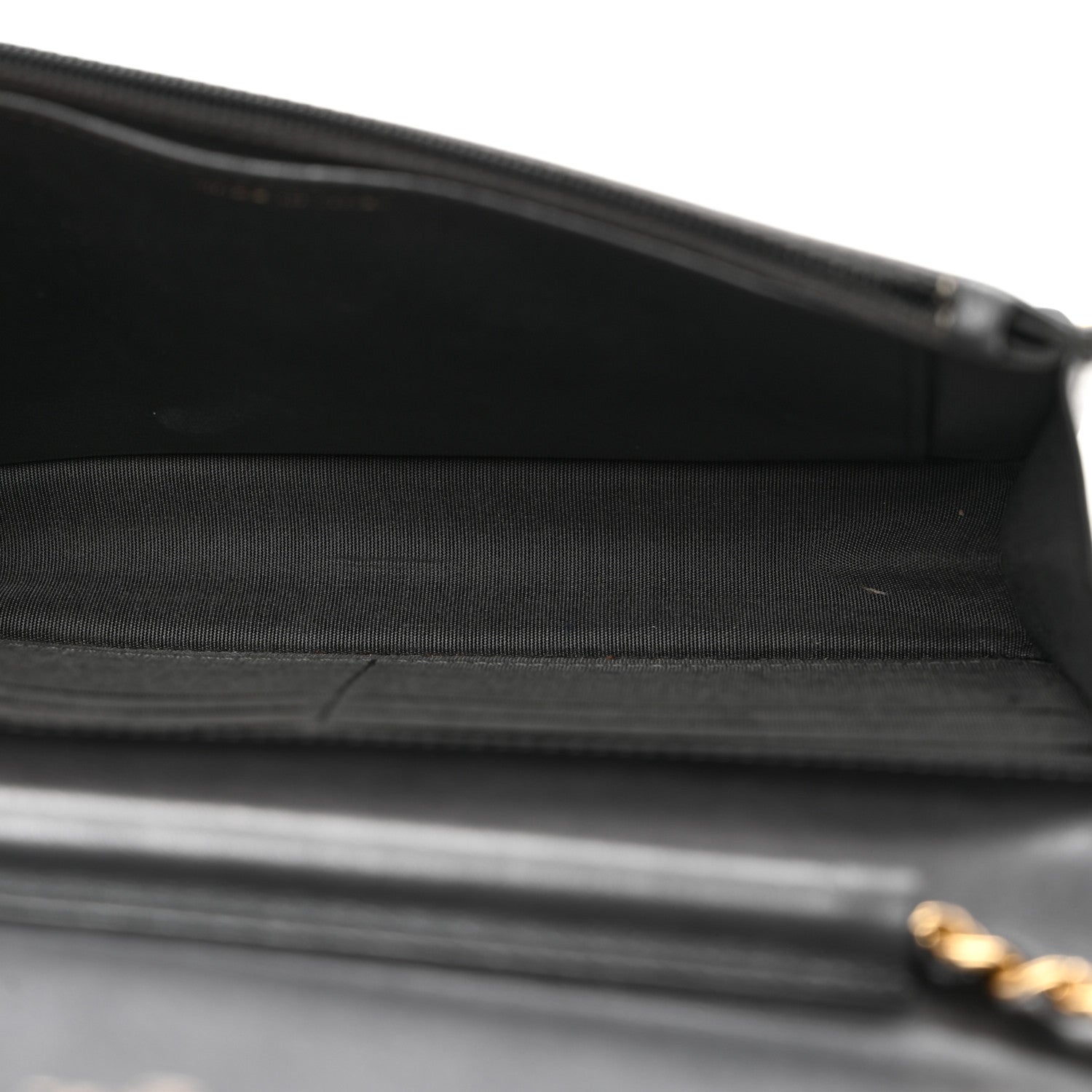 Chanel Iridescent Calfskin Velvet Stripe Wallet On Chain WOC Charcoal 5 of 11