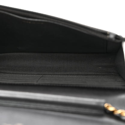 Chanel Iridescent Calfskin Velvet Stripe Wallet On Chain WOC Charcoal 5 of 11