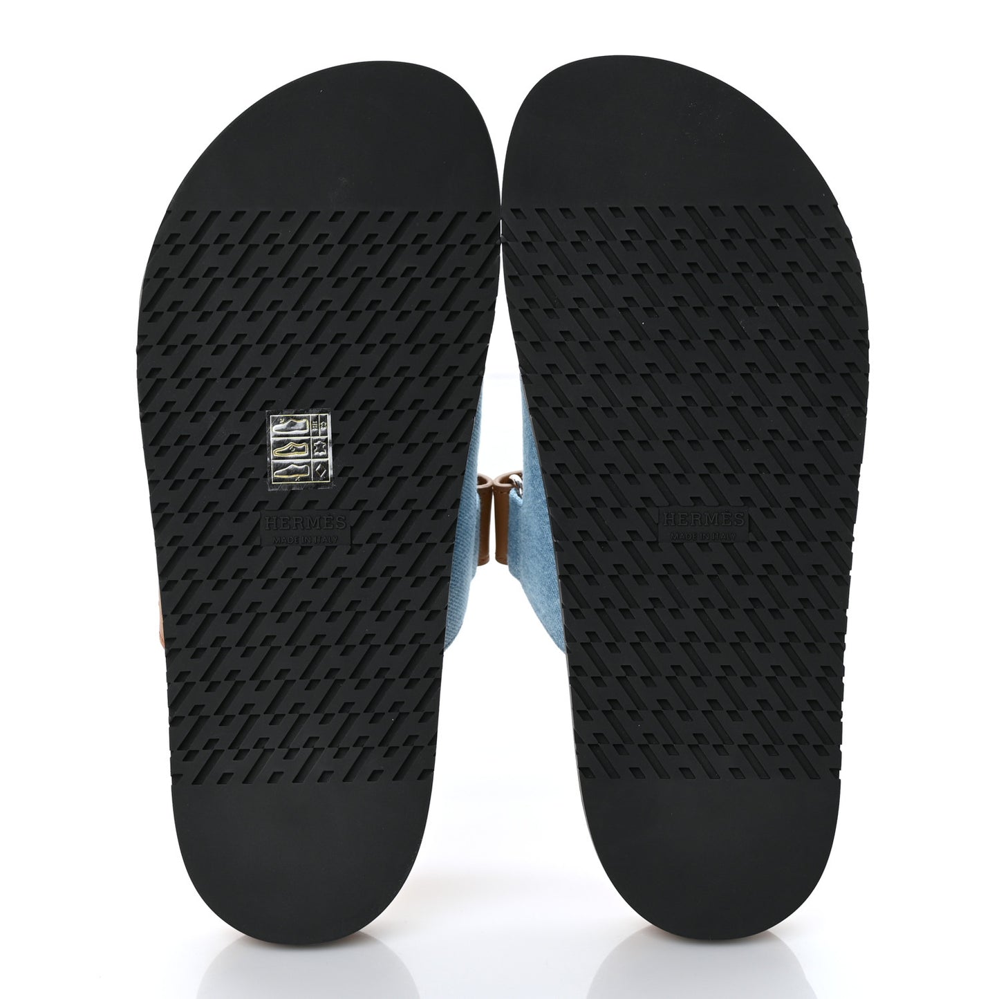 Denim Calfskin Womens Chypre Sandals 40.5 Bleu Clair Naturel