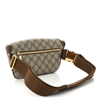 Gucci GG Supreme Monogram Textured Calfskin Retro Interlocking G Belt Bag Beige Ebony Brown Sugar 3 of 11