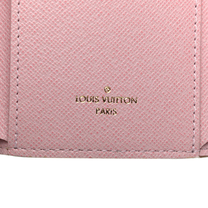 Louis Vuitton Damier Azur Victorine Wallet Rose Ballerine 6 of 8