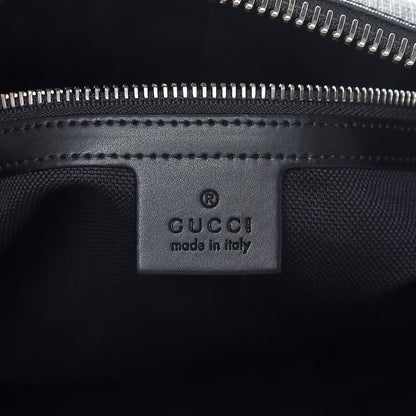 Gucci Soft GG Supreme Monogram Appia Calfskin Web East West Messenger Bag Black Grey 6 of 8