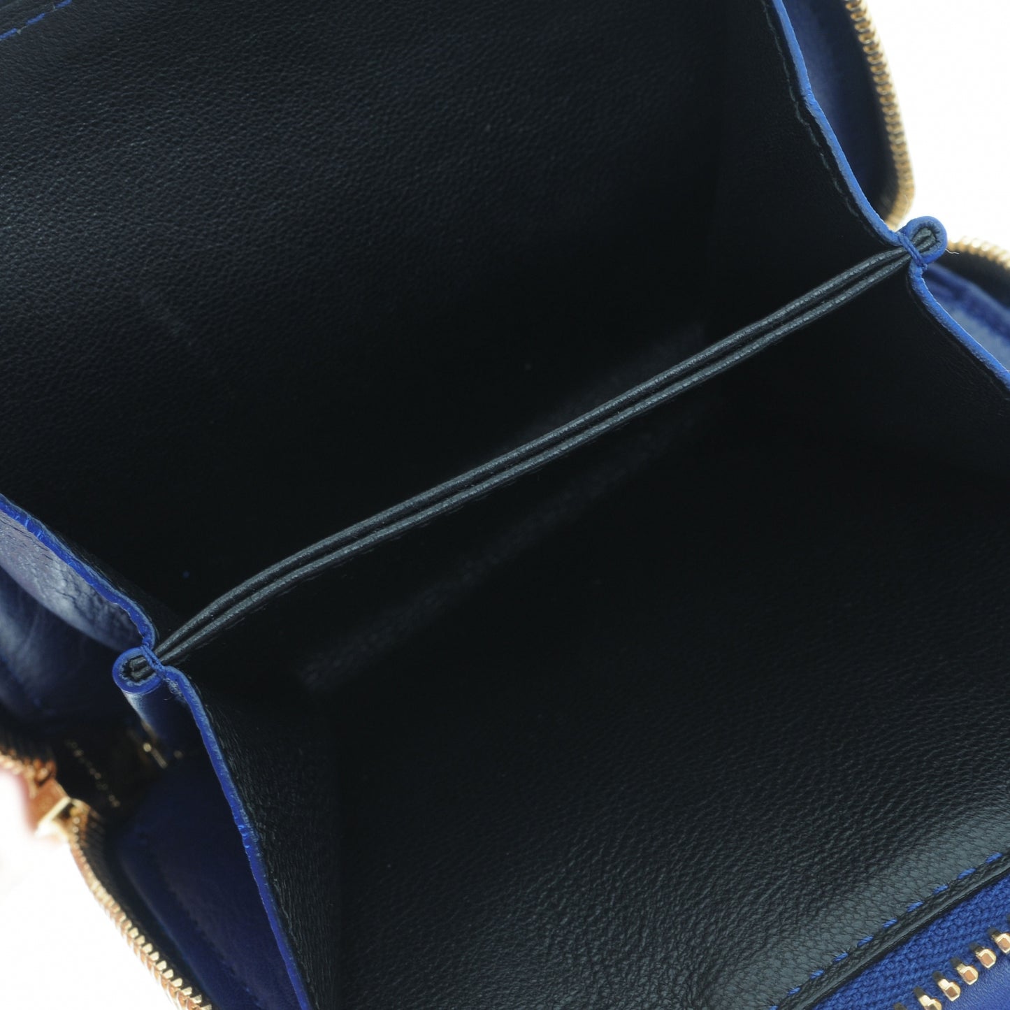 Leather Y Line ChYc Compact Wallet Blue