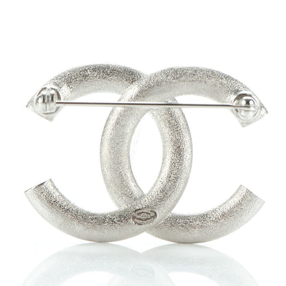 Chanel Baguette Crystal CC Brooch Silver 3 of 4