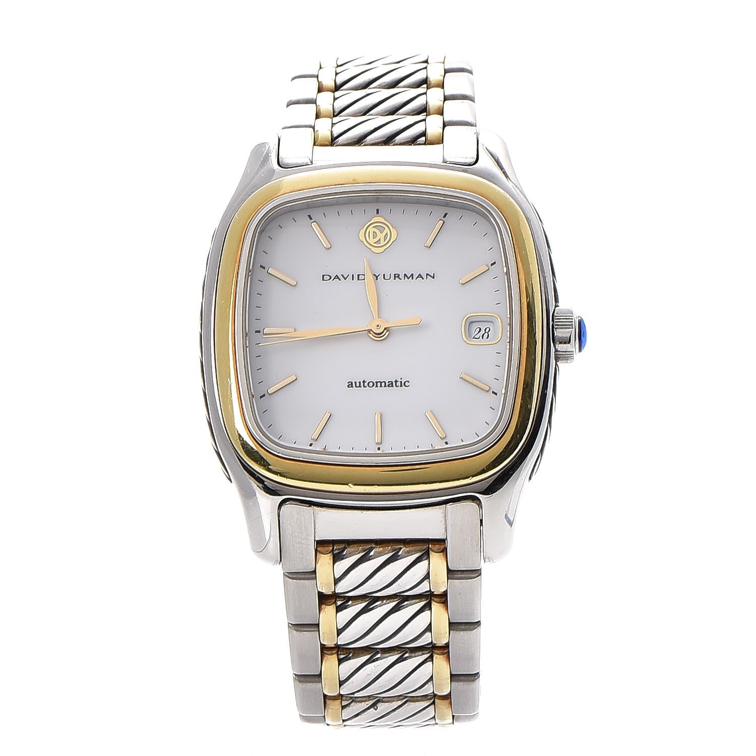 David Yurman Stainless Steel 18K Yellow Gold 35mm Thoroughbred Automatic Watch 1 of 11