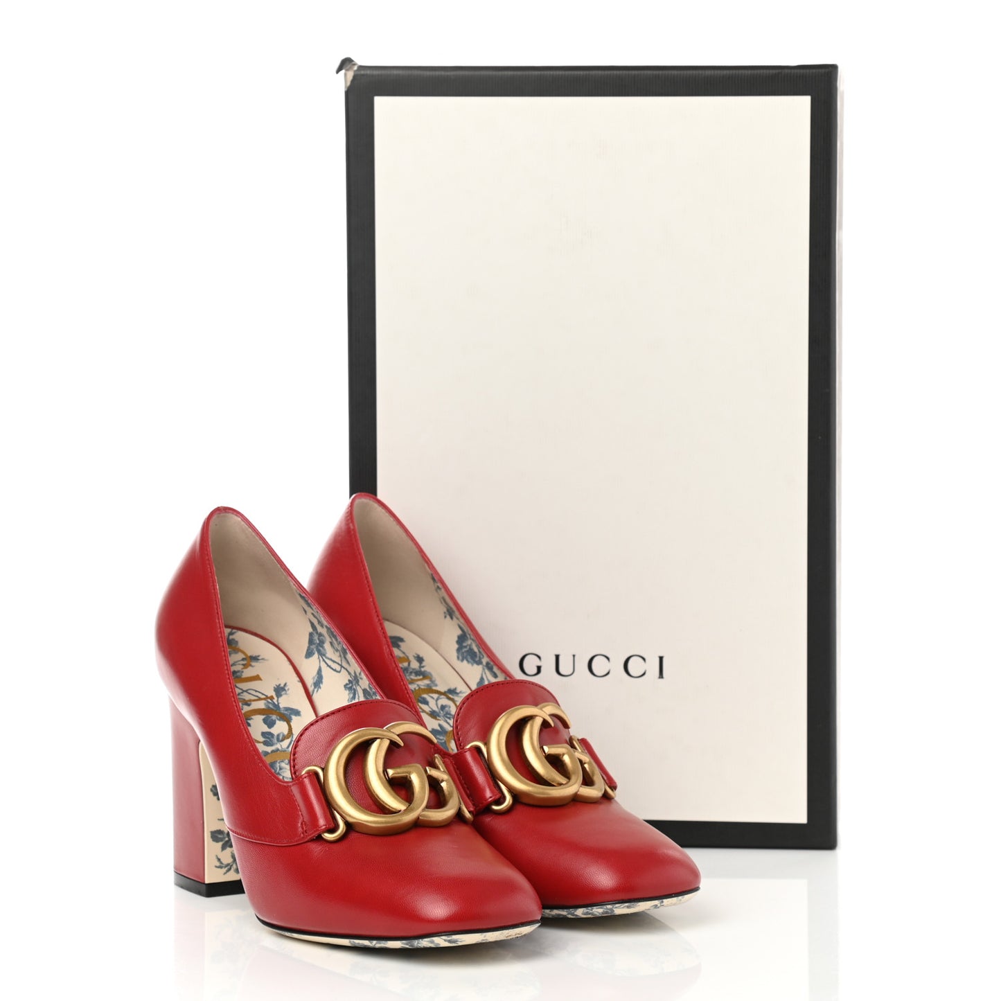 Malaga Kid GG Victoire 95mm Loafer Pumps 36 Hibiscus Red