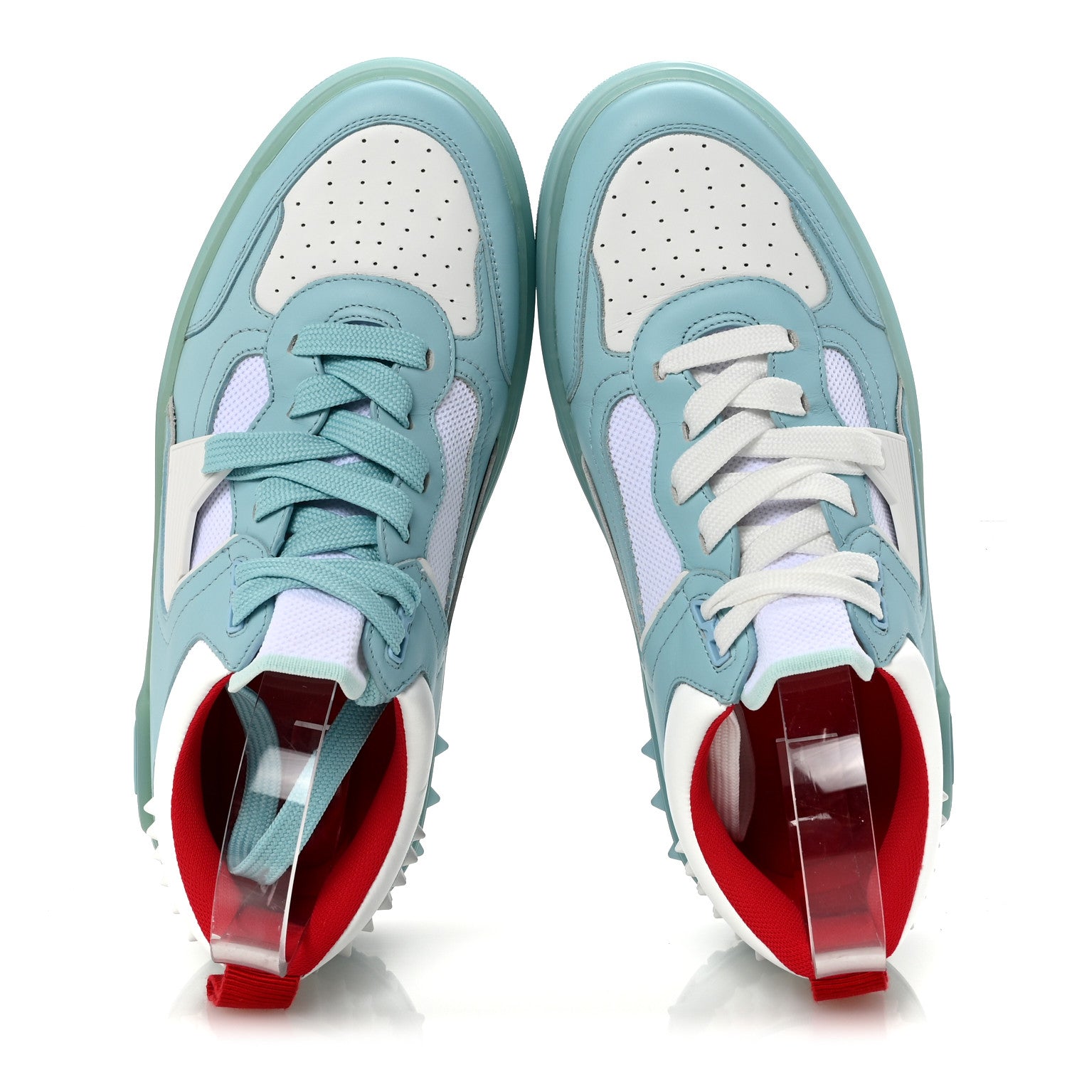 Christian Louboutin Calfskin Spike Astroloubi Donna Low Top Sneaker 39.5 Mineral White 2 of 7