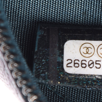 Chanel Iridescent Caviar Quilted Round Filigree Crossbody Dark Turquoise 6 of 10