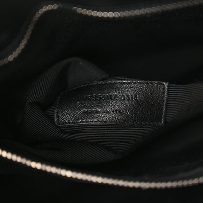 Saint Laurent Smooth Calfskin Matelasse Chevron Large Monogram Shopping Bag Black 6 of 16