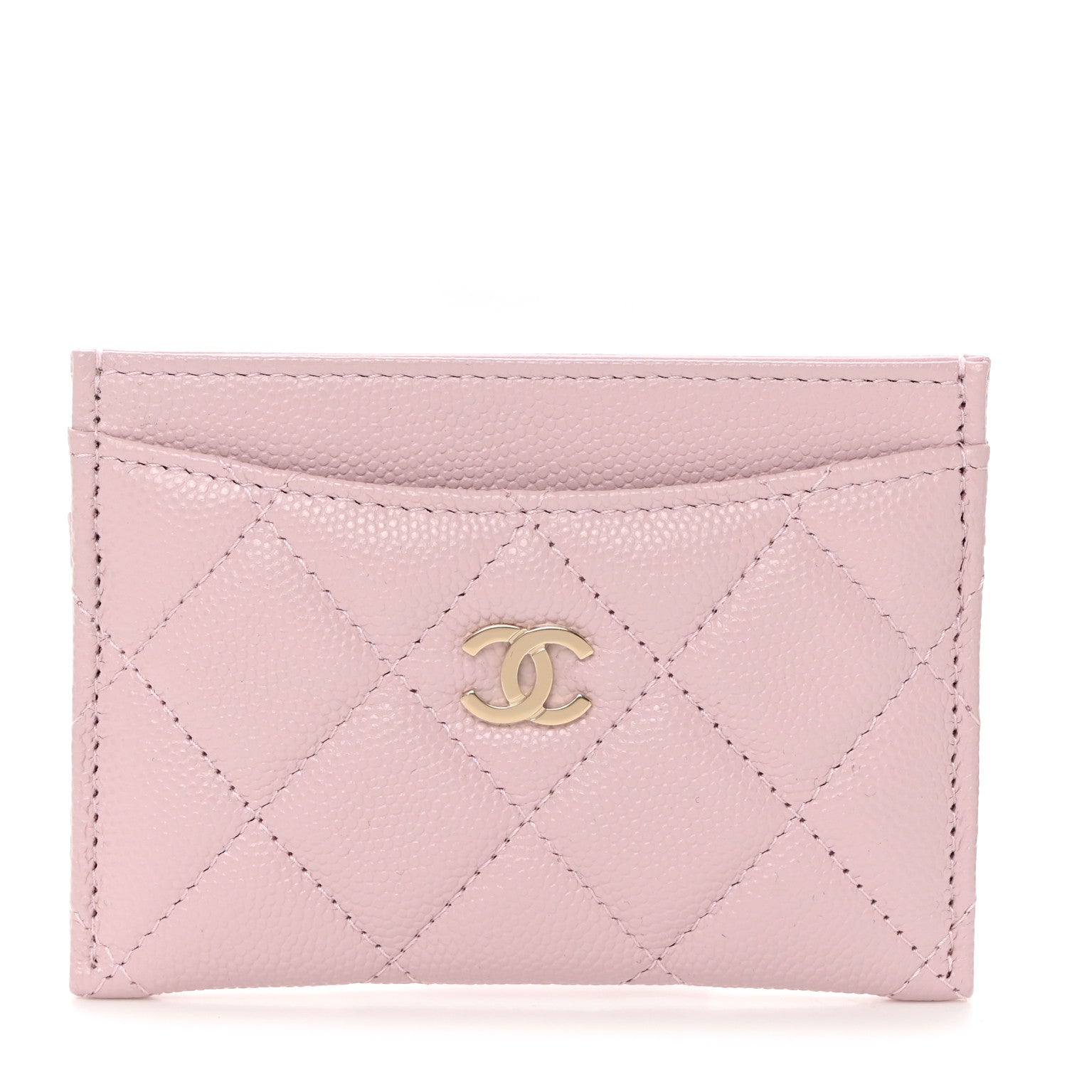 Chanel Caviar Quilted Card Holder Light Pink 1 of 9