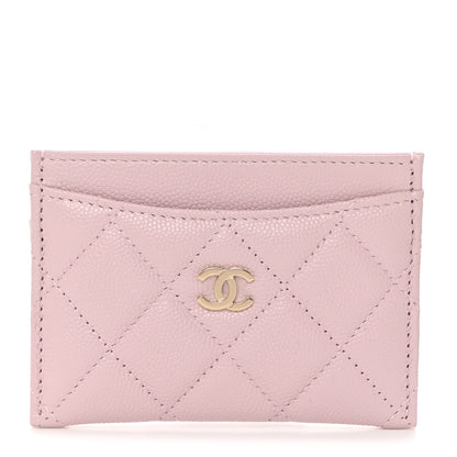 Chanel Caviar Quilted Card Holder Light Pink 1 of 9