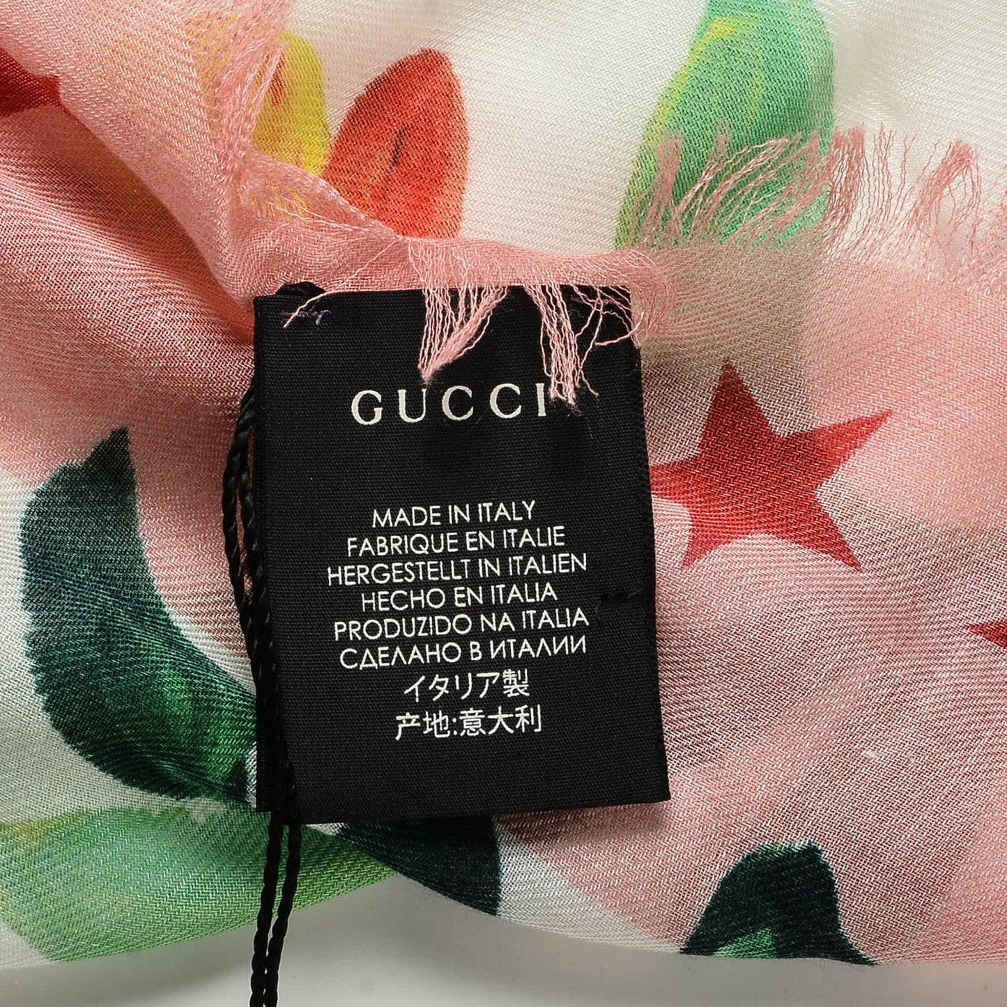 Modal Silk Garden Print Shawl White