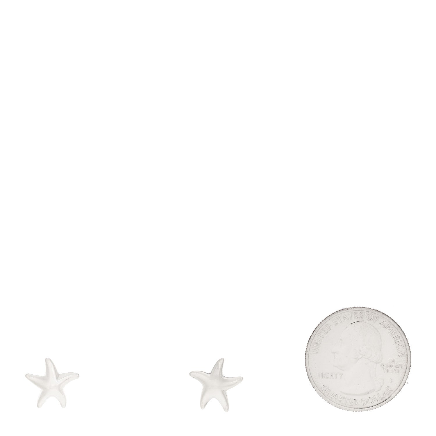 Tiffany Sterling Silver 12mm Elsa Peretti Starfish Earrings 2 of 6