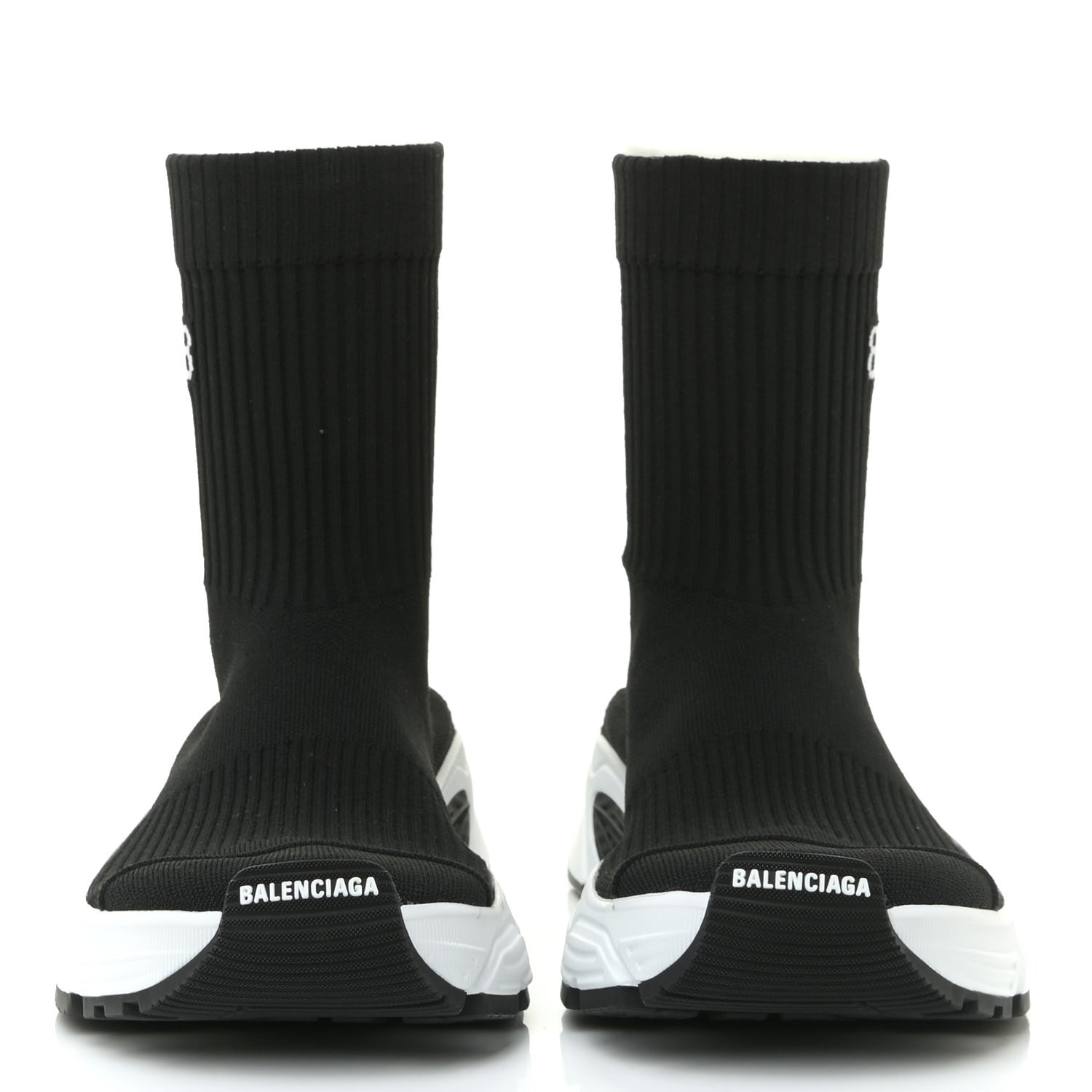 Balenciaga Technical Ribbed 3D Recycled Knit Bi-Color Womens Speed 3.0 Sneakers 40 Black White 3 of 12