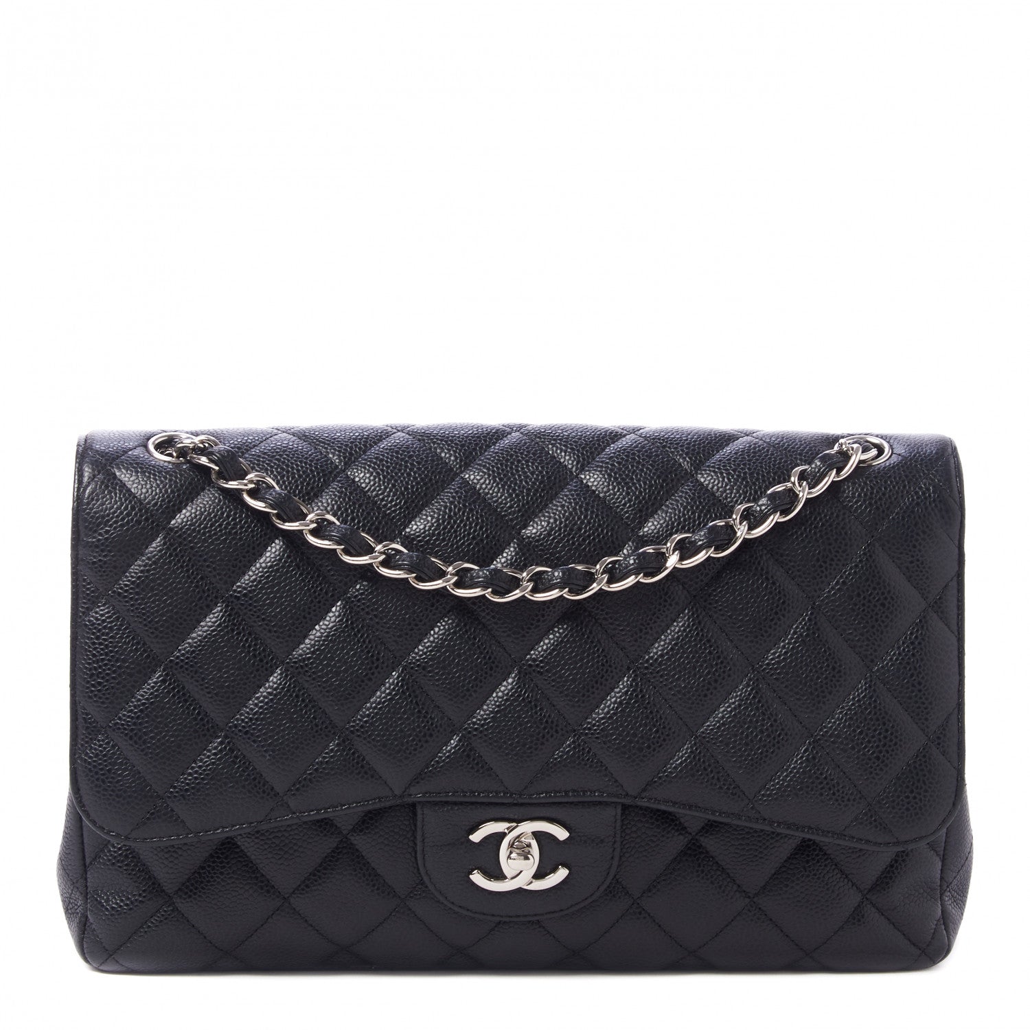 Chanel Caviar Quilted Jumbo Double Flap Black 1 of 10