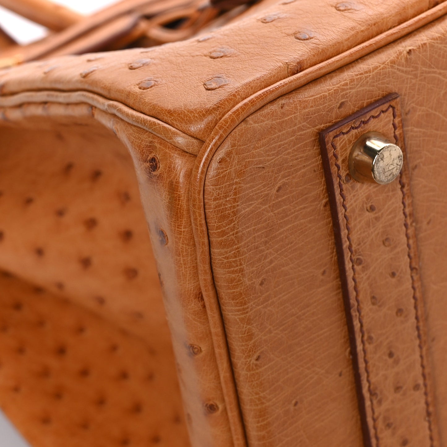 Ostrich Birkin 40 Gold