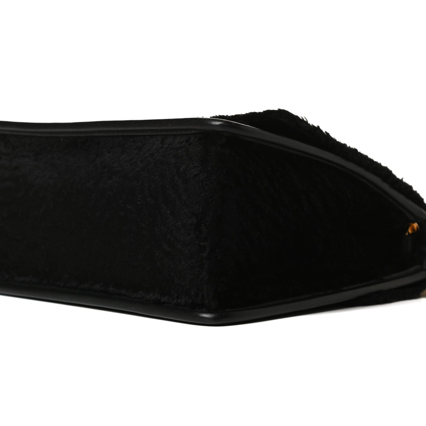 Velluto Astrakan Vitello Dolce F is Fendi Kan I Shoulder Bag Black