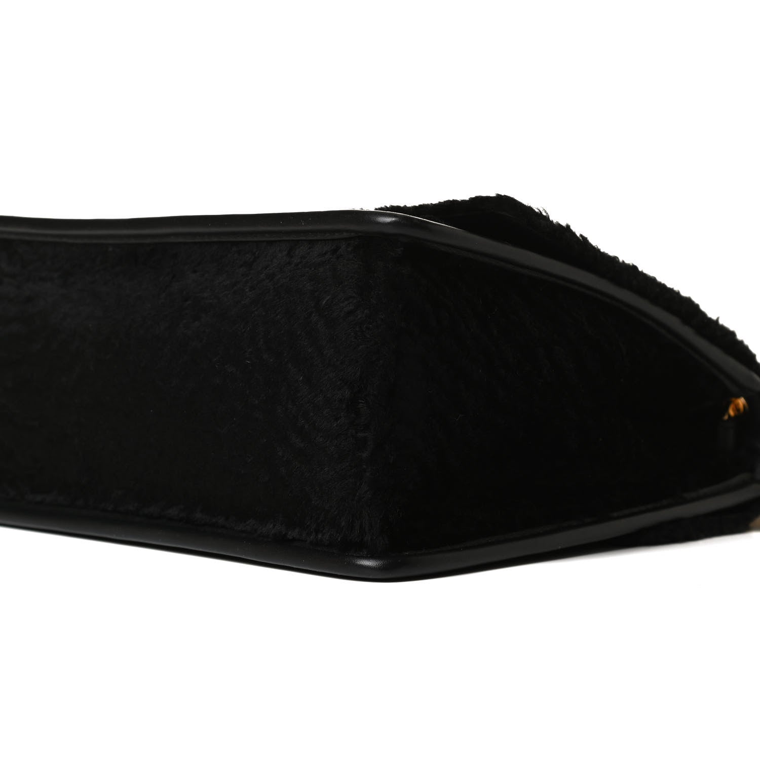 Fendi Velluto Astrakan Vitello Dolce F is Fendi Kan I Shoulder Bag Black 9 of 17