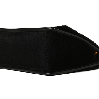 Fendi Velluto Astrakan Vitello Dolce F is Fendi Kan I Shoulder Bag Black 9 of 17