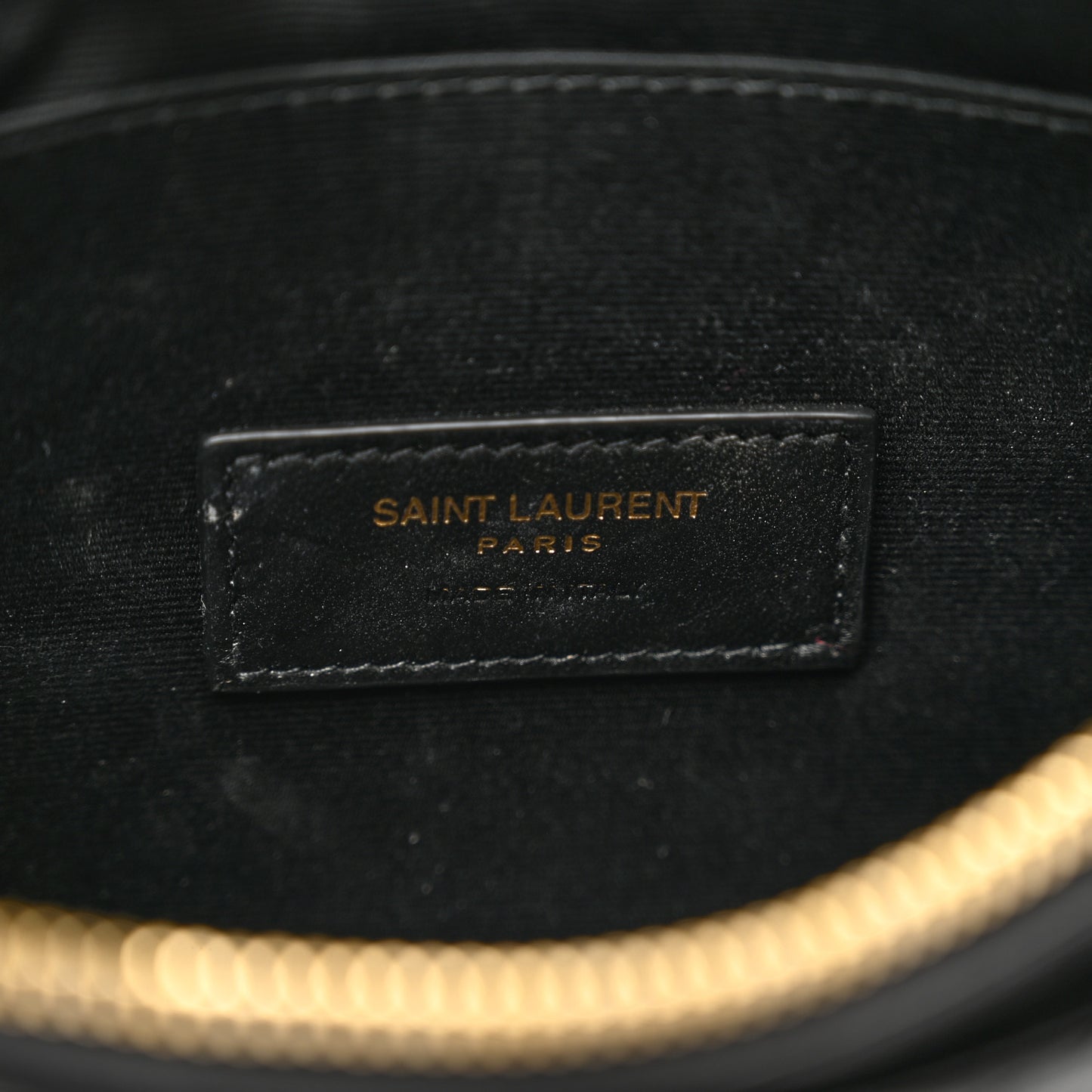 Lambskin Chevron Monogram Large Bill Pouch Black