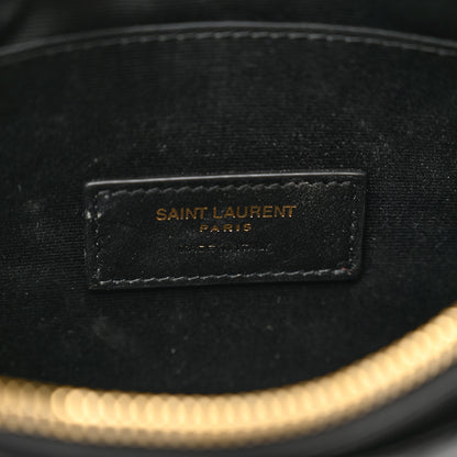 Saint Laurent Lambskin Chevron Monogram Large Bill Pouch Black 7 of 9