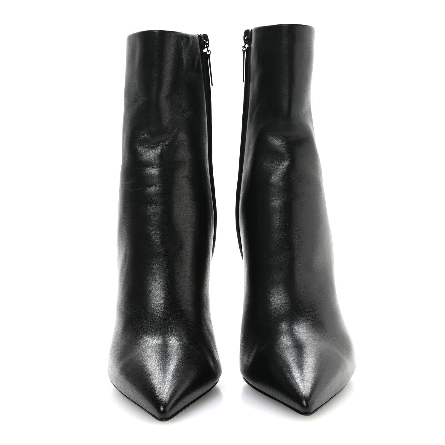 Saint Laurent Calfskin Opyum Ankle Boots 39.5 Black 3 of 9