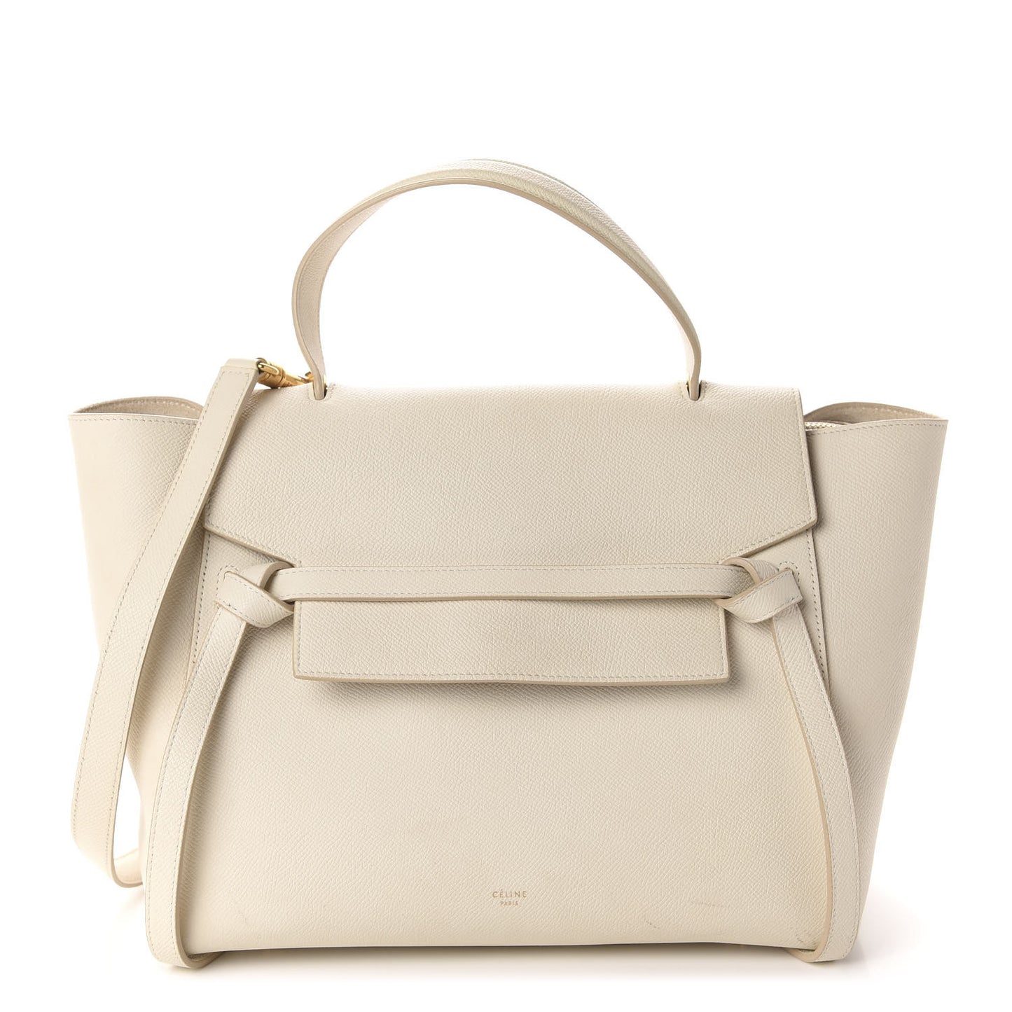 Grained Calfskin Mini Belt Bag White
