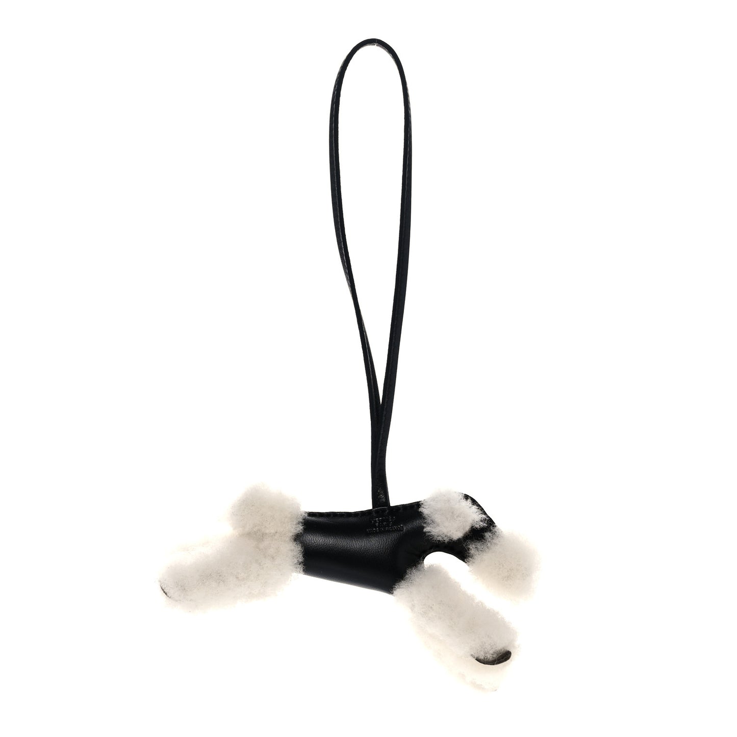 Milo Lambskin Shearling Budy Charm Black