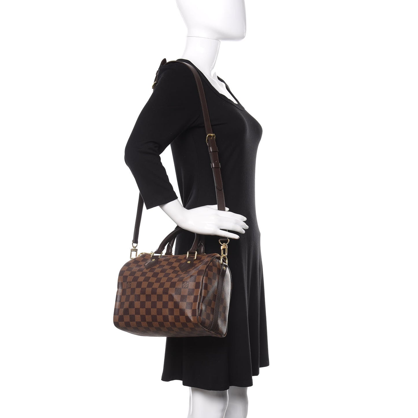 Damier Ebene Speedy Bandouliere 25