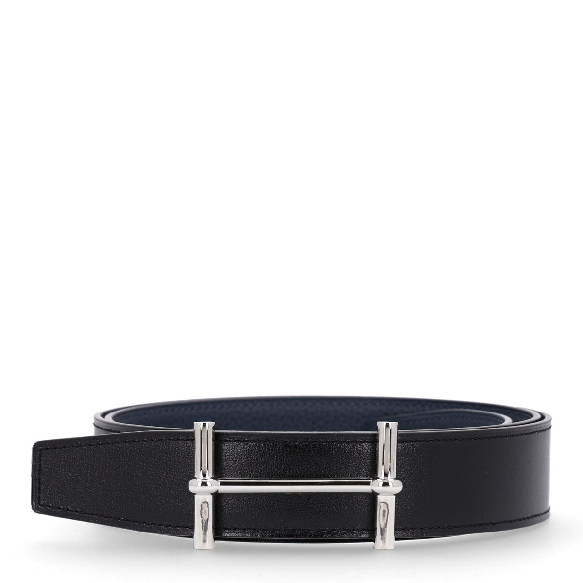 Hermes Box Togo 32mm H d'Ancre Belt 100 40 Black Bleu de Prusse 1 of 6