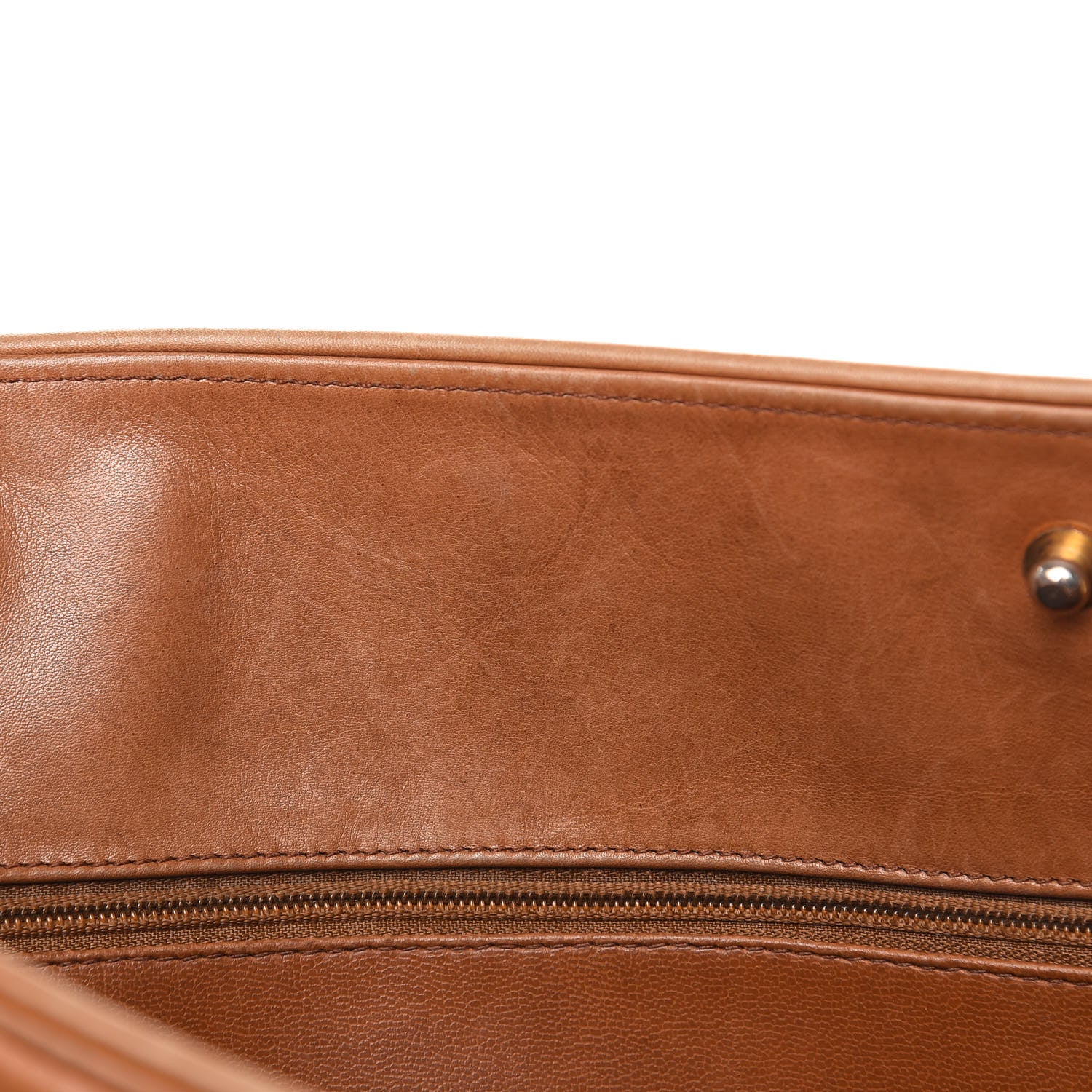Chanel Lambskin Quilted Shopping Tote Brown 26 of 26