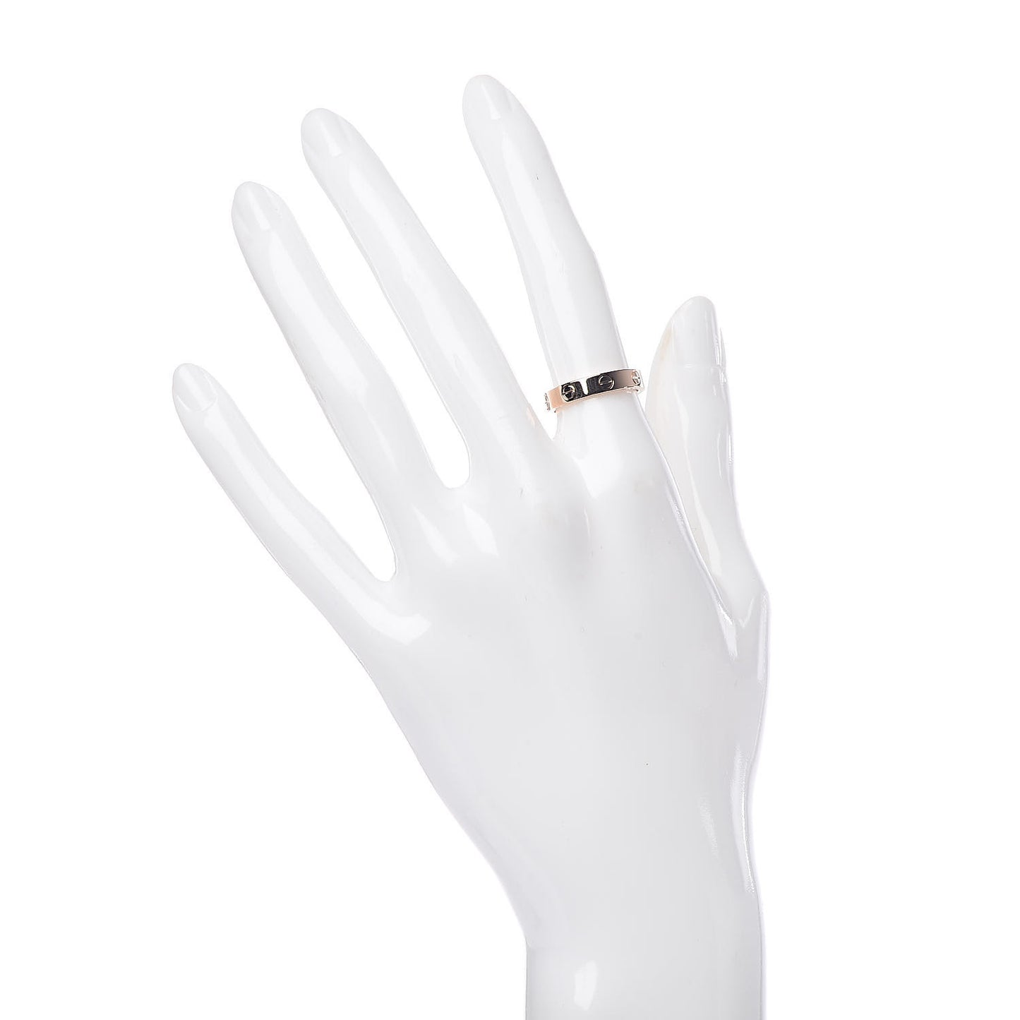18K Pink Gold 3.5mm LOVE Wedding Band Ring 50 5.25