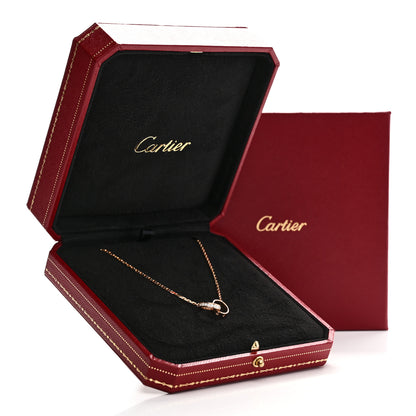 Cartier 18K Pink Gold Diamond Interlocking LOVE Necklace 8 of 8