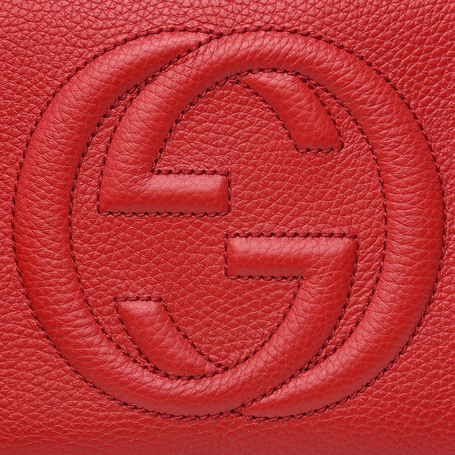 Gucci Pebbled Calfskin Small Soho Disco Bag Tabasco Red 10 of 10