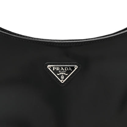 Prada Spazzolato Cleo Shoulder Bag Black 7 of 9