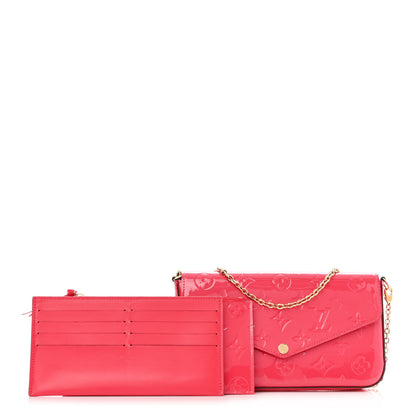 Louis Vuitton Vernis Felicie Pochette Chain Wallet Hot Pink 1 of 20