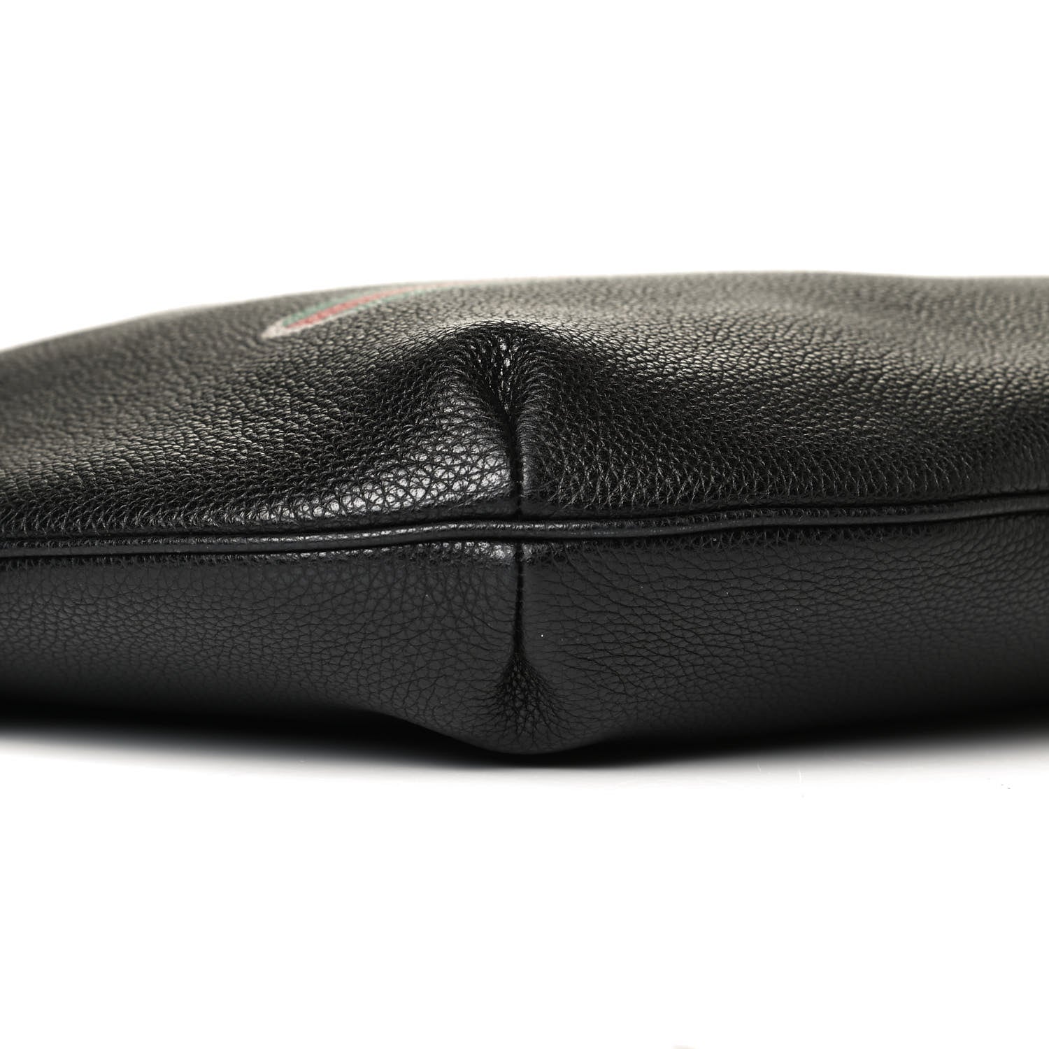 Gucci Grained Calfskin Logo Half Moon Hobo Black 13 of 22
