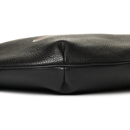 Gucci Grained Calfskin Logo Half Moon Hobo Black 13 of 22