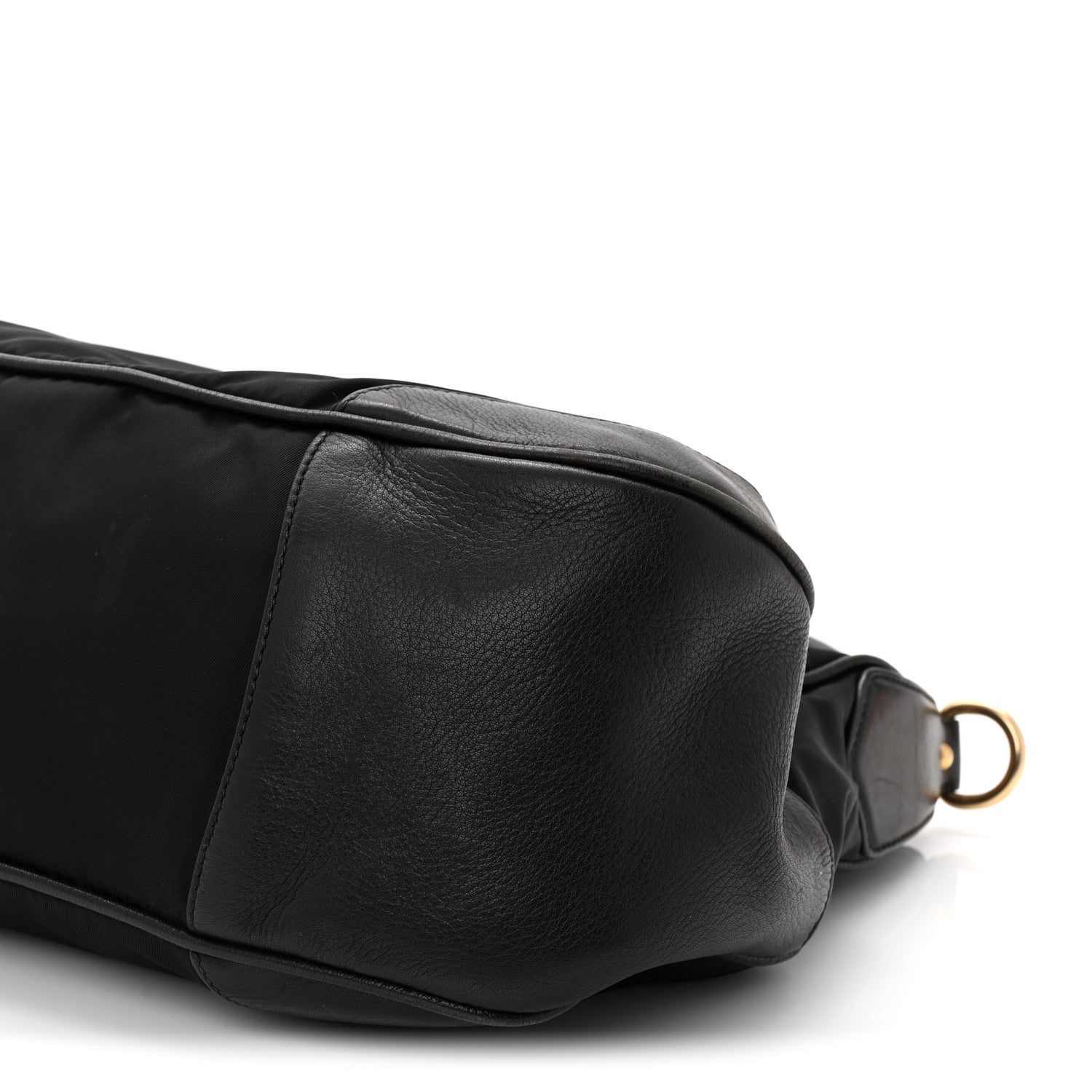 Prada Tessuto Nylon Soft Calf Tote Black 9 of 10