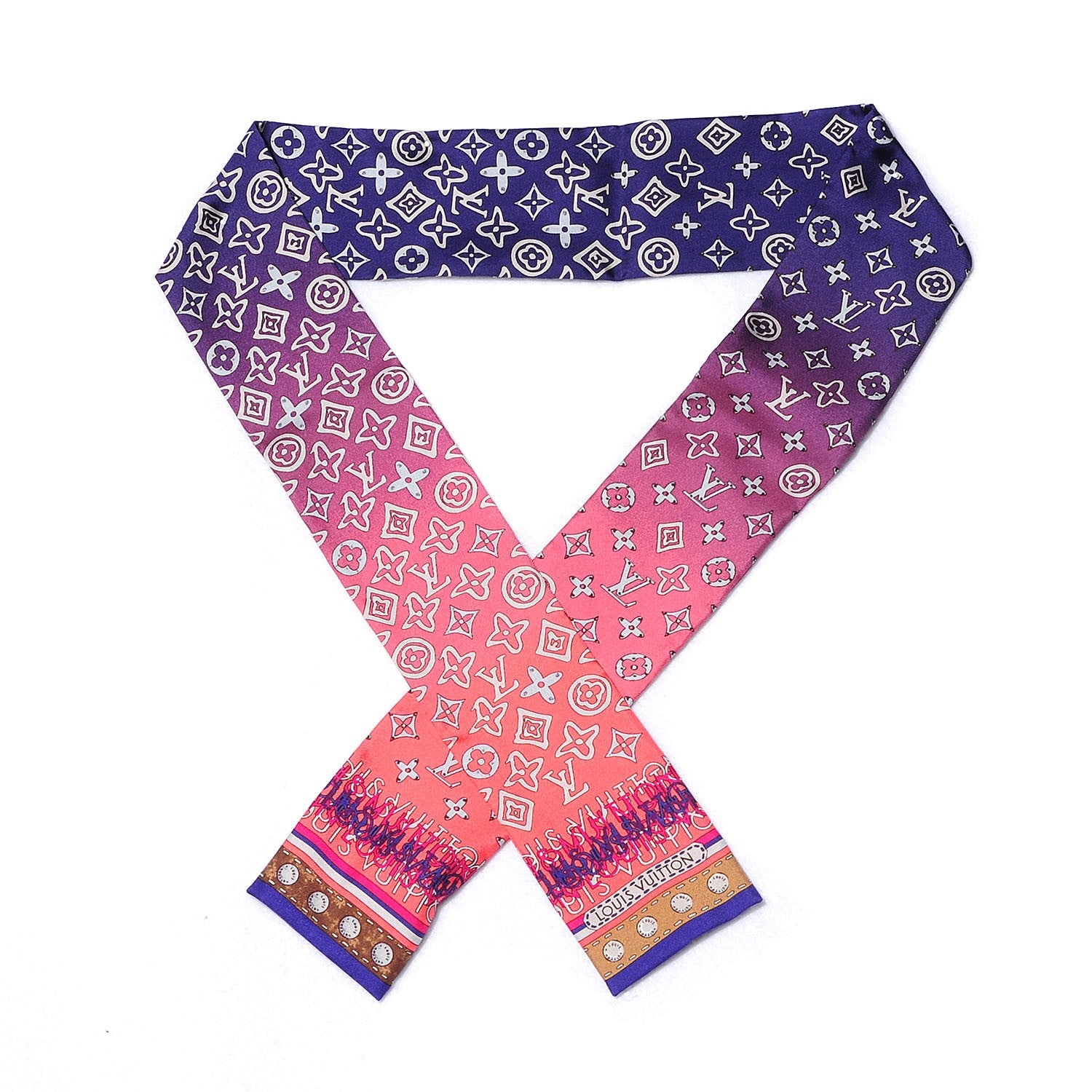 Louis Vuitton Silk Monogram Map Bandeau 1 of 5