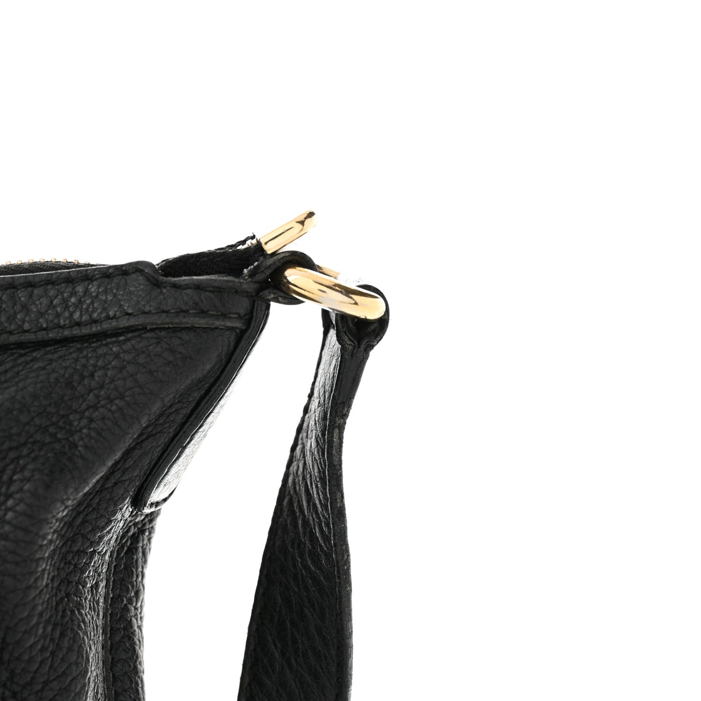 Pebbled Calfskin Medium Soho Hobo Black