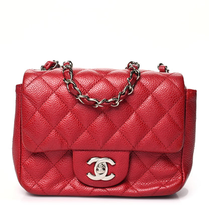 Chanel Caviar Quilted Mini Square Flap Red 1 of 11