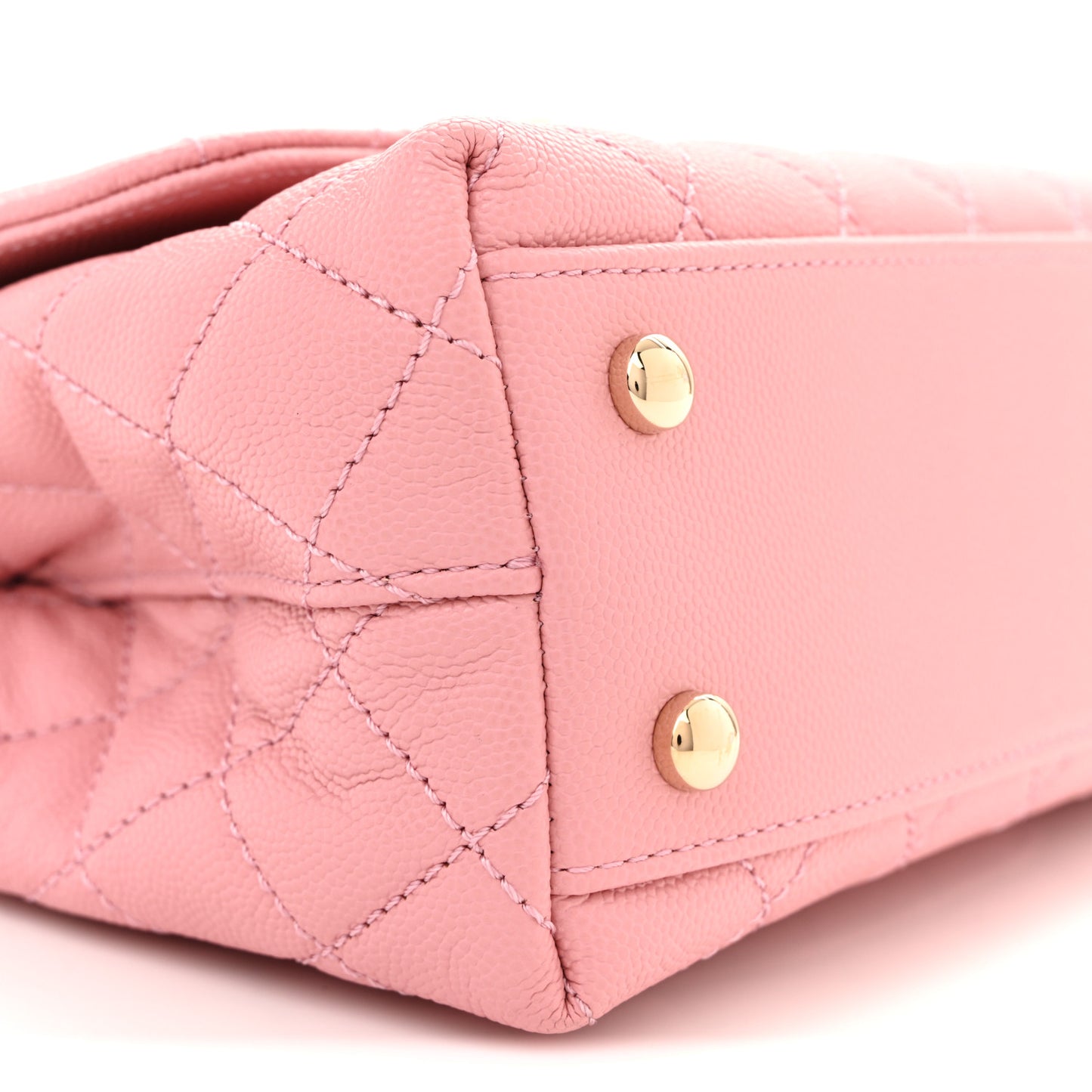 Caviar Quilted Mini Coco Handle Flap Pink