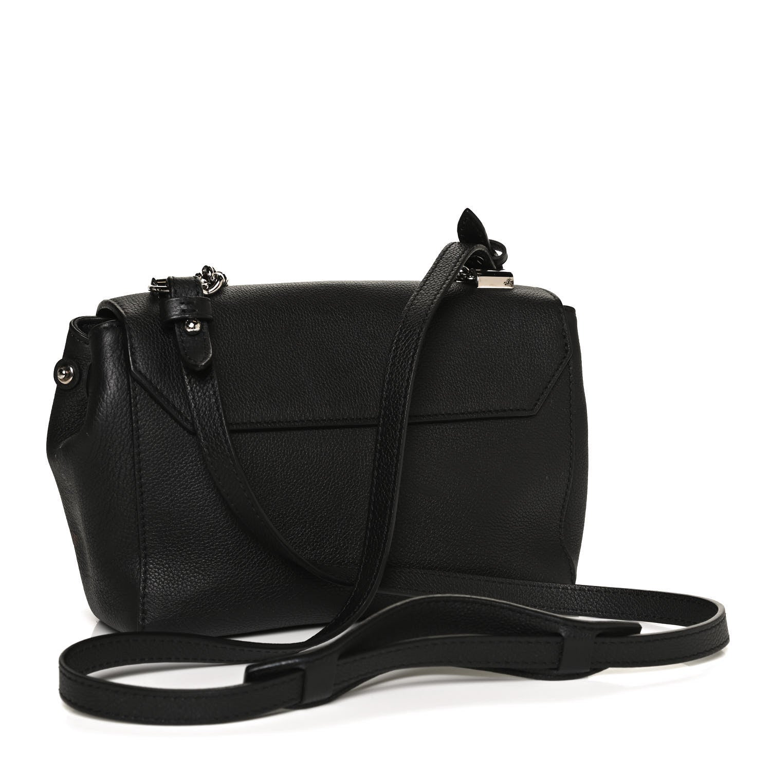 Louis Vuitton Calfskin Lockme II Chain Bag BB Black 3 of 10