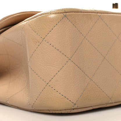 Chanel Caviar Quilted Jumbo Double Flap Beige 9 of 13