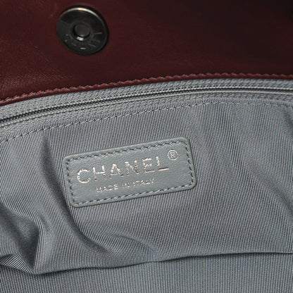 Chanel Calfskin Large Coco Pleats Tote Burgundy 6 of 8