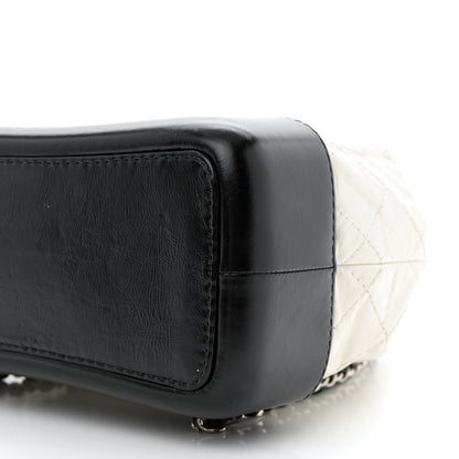 Chanel Aged Calfskin Quilted Small Gabrielle Backpack Black White 10 of 10