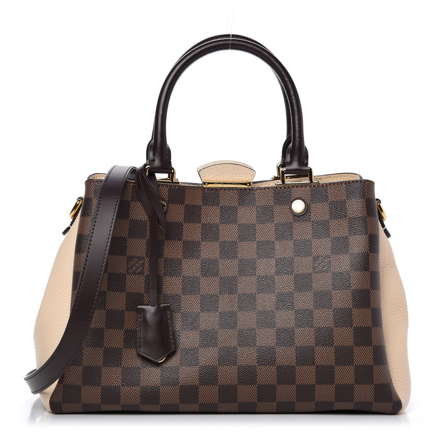 Louis Vuitton Damier Ebene Cuir Taurillon Brittany Creme 1 of 9