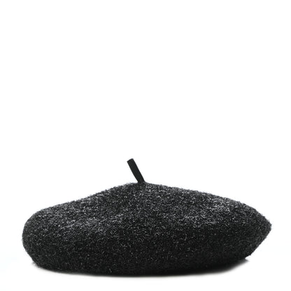 Chanel Cotton Polymide Beret Hat S Black 4 of 8